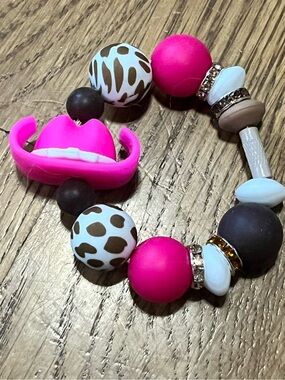 Handmade cowgirl western Stanley Cup Tumbler charm accessory backpack charm